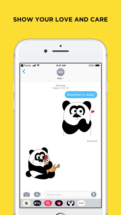 Ảnh chụp màn hình của Panda Bear Sticker Collection