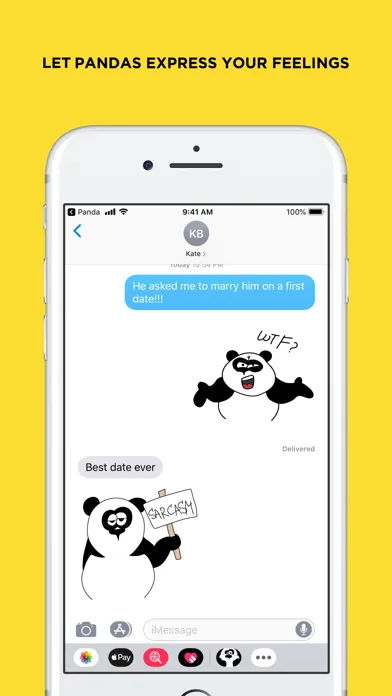 Ảnh chụp màn hình của Panda Bear Sticker Collection