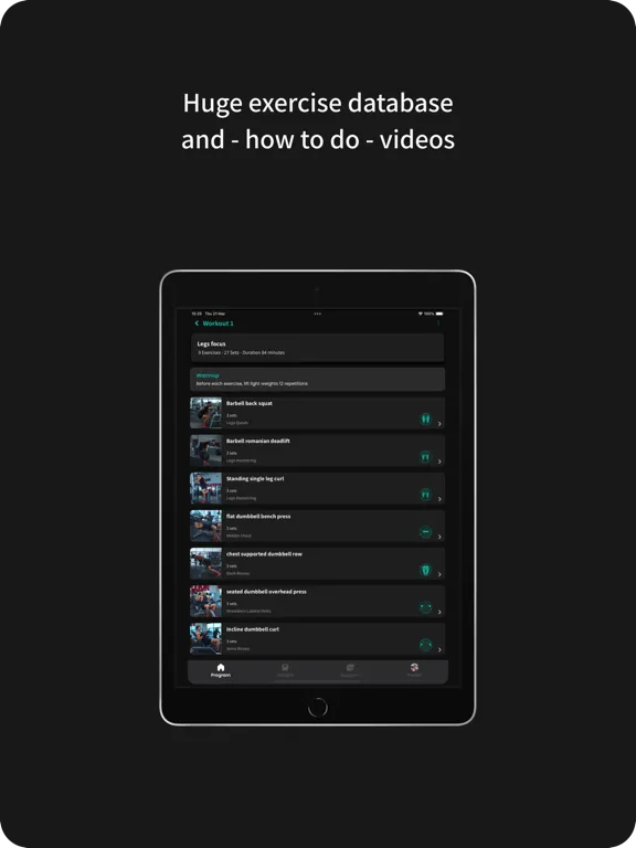 ภาพหน้าจอของ Progress: Progressive Overload iPad