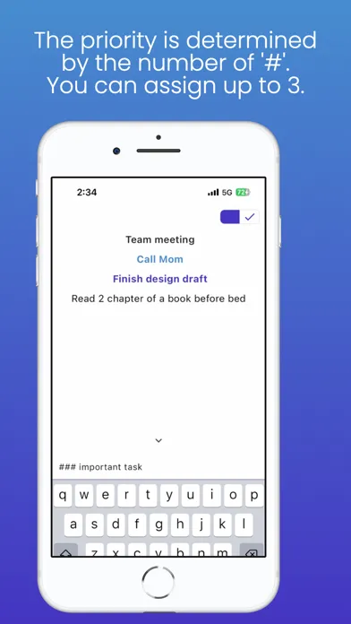 Oneline (todo) Screenshots
