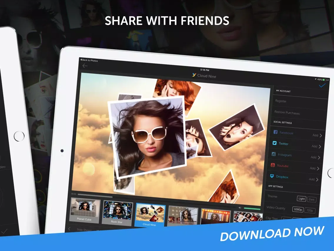 Ảnh chụp màn hình của YouStar: Video Merge & Special Effects for Videos iPad 