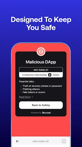 ภาพหน้าจอของ Zerion Wallet: Crypto & Web3