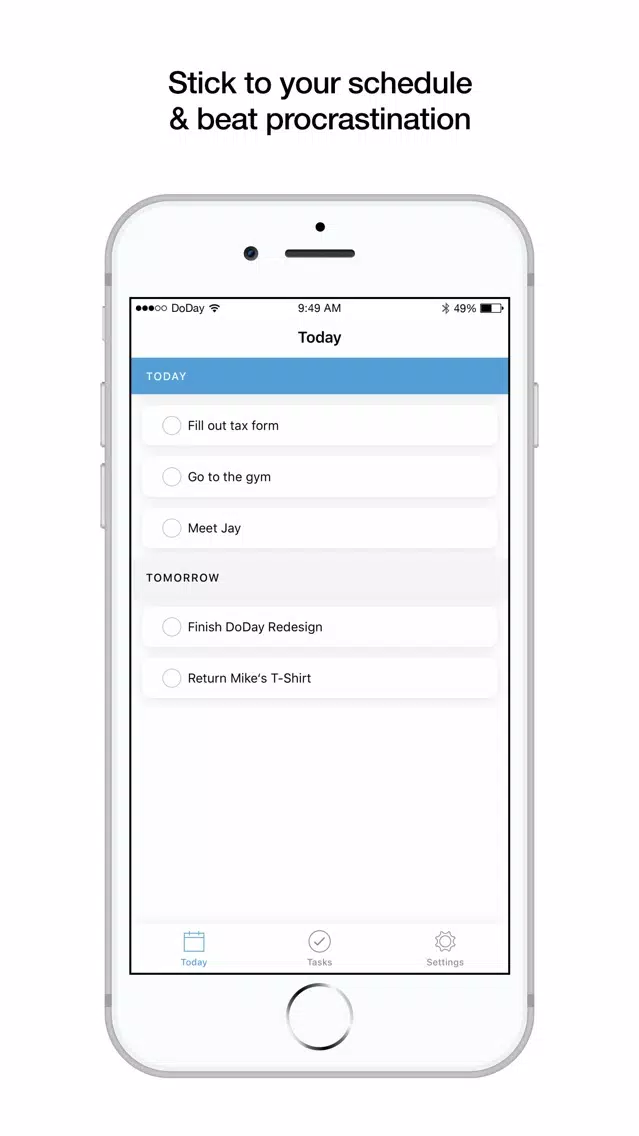 DoDay - Daily Task Planner سکرین شاٹس