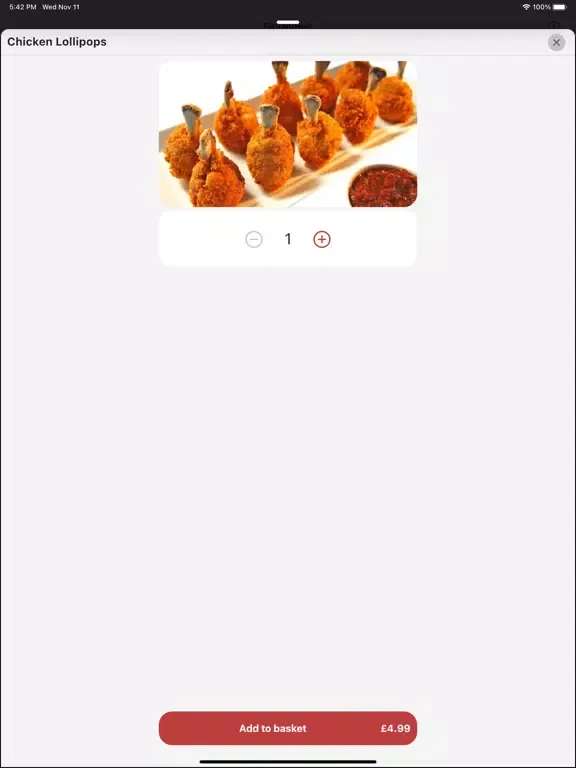 Tangkapan skrin Biryani Hub iPad 