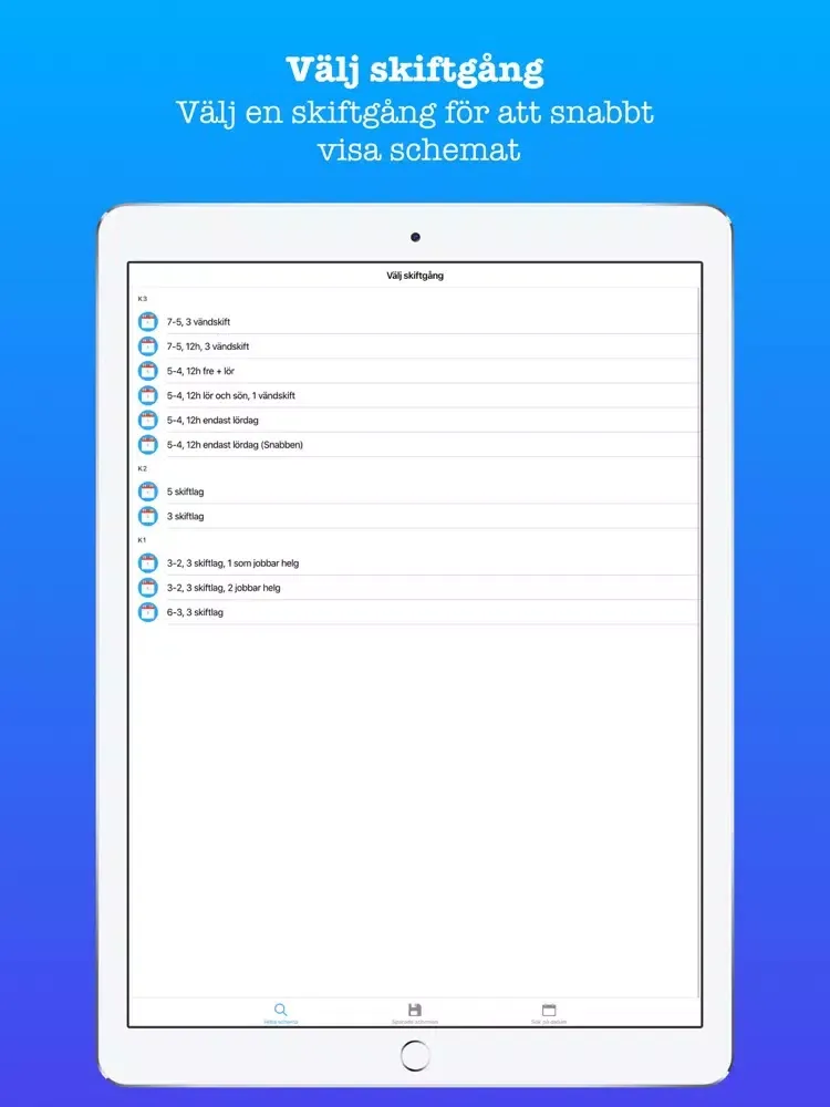 ภาพหน้าจอของ Skiftschema Pro iPad 