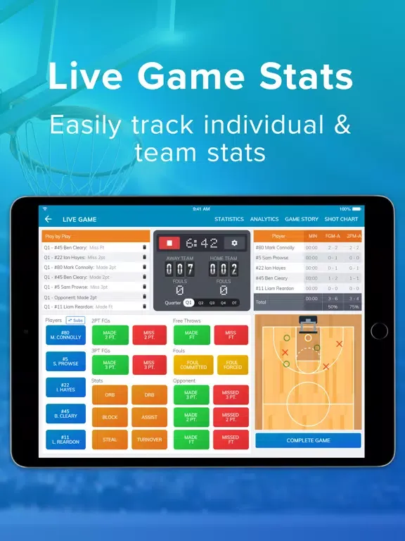 Zrzuty ekranu BenchBoss Team Performance App iPad 