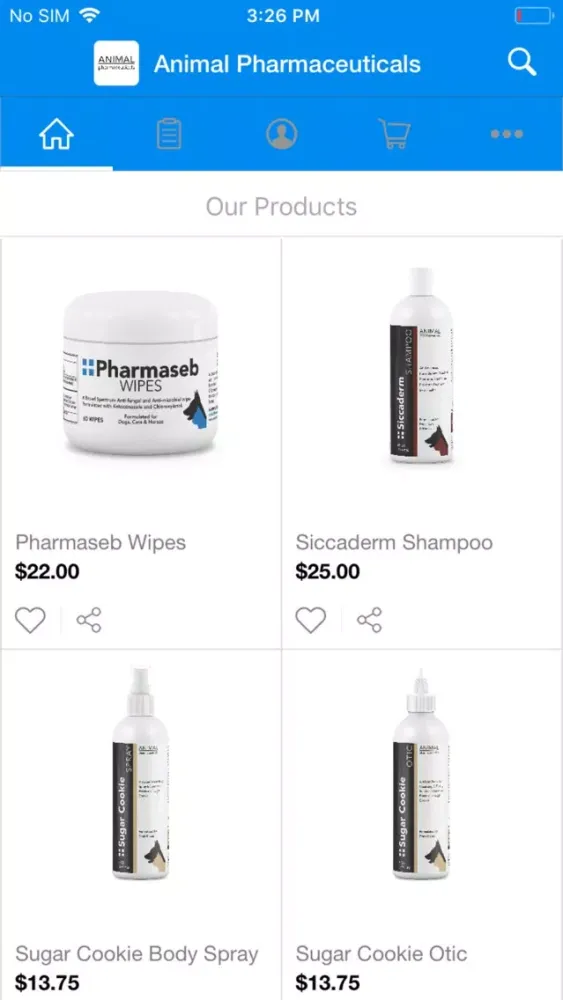 Tangkapan skrin Animal Pharmaceuticals