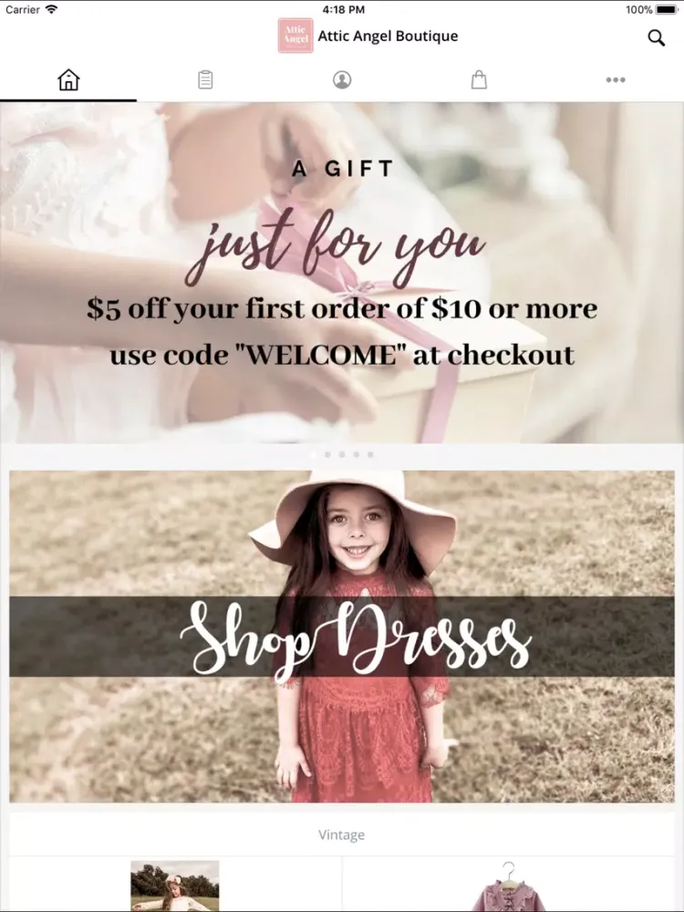 Zrzuty ekranu Attic Angel Boutique iPad 