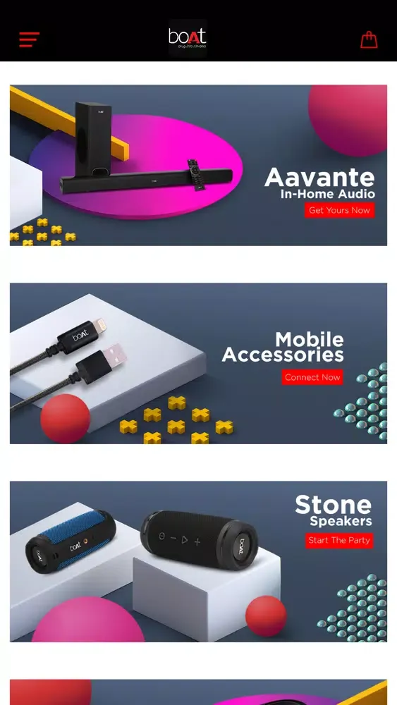 Capturas de tela do boAt App