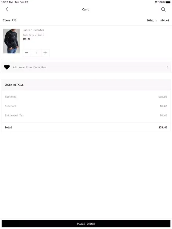 Ảnh chụp màn hình của 1906 Collective iPad 