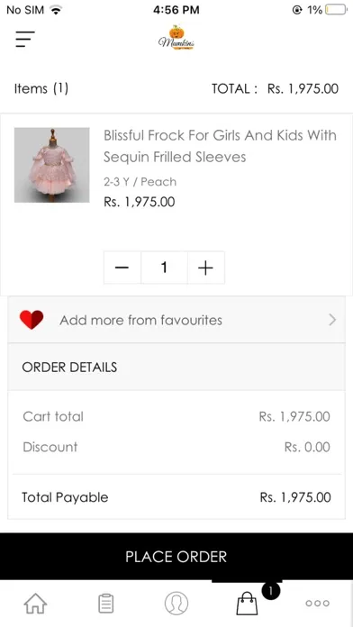 Tangkapan layar Mumkins Kids Wear