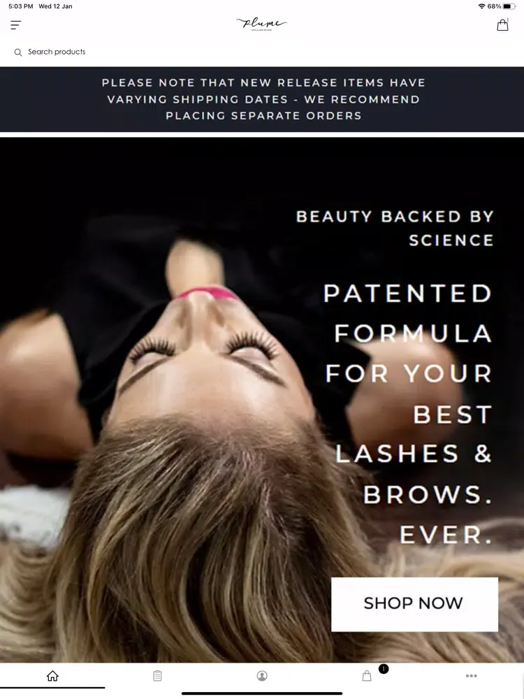 ภาพหน้าจอของ Plume Hair & Lash Science iPad 