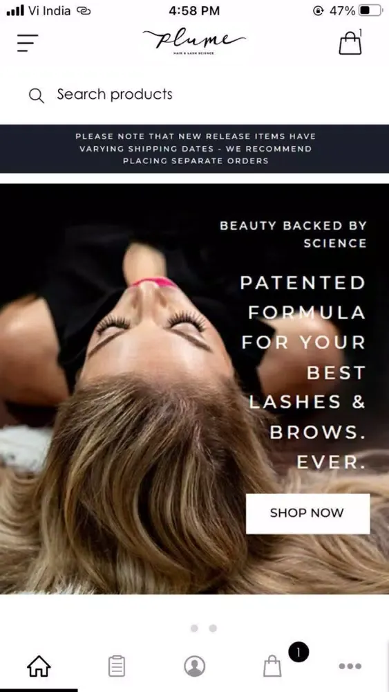 ภาพหน้าจอของ Plume Hair & Lash Science
