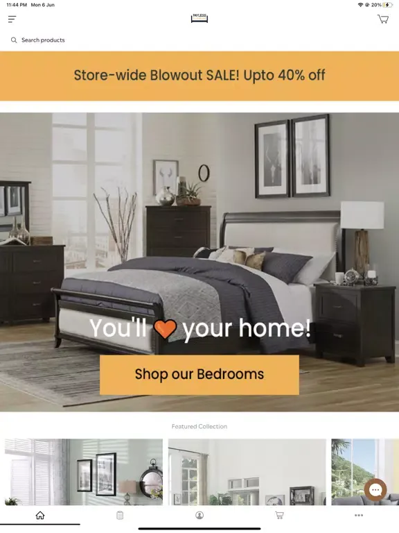 Tangkapan layar PAYLESS FURNITURE iPad 