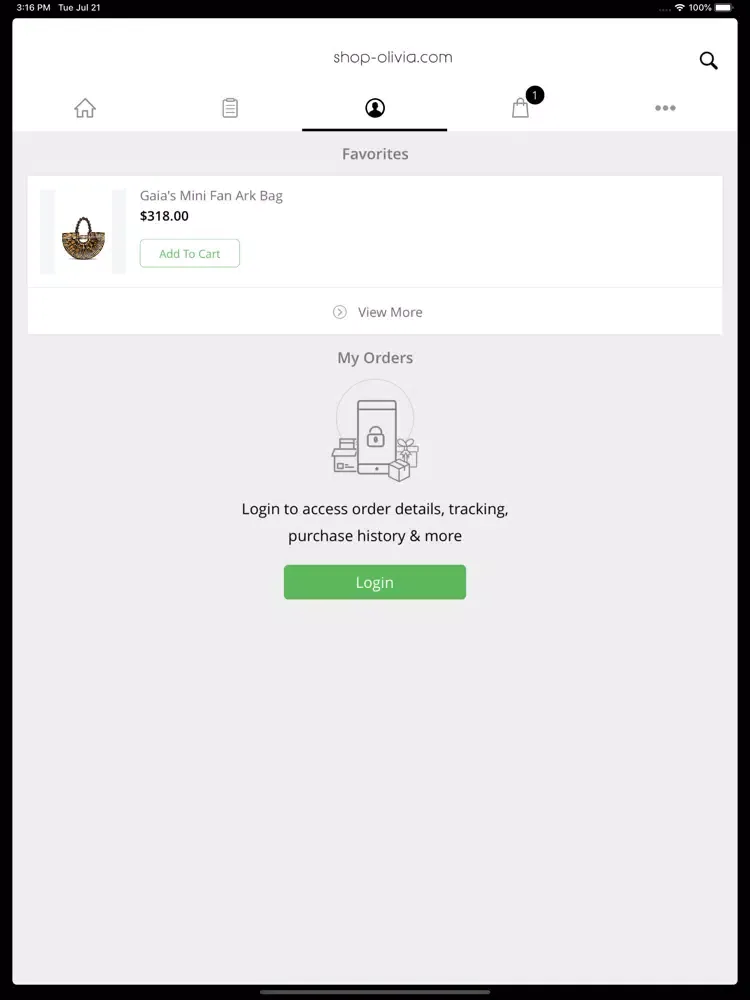 shop-olivia.com iPad  Screenshots