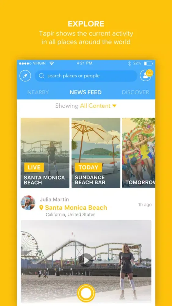 ภาพหน้าจอของ Tapir - Capture the moment and share videos