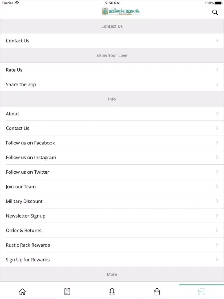 Tangkapan layar The Rustic Rack Boutique, LLC iPad 