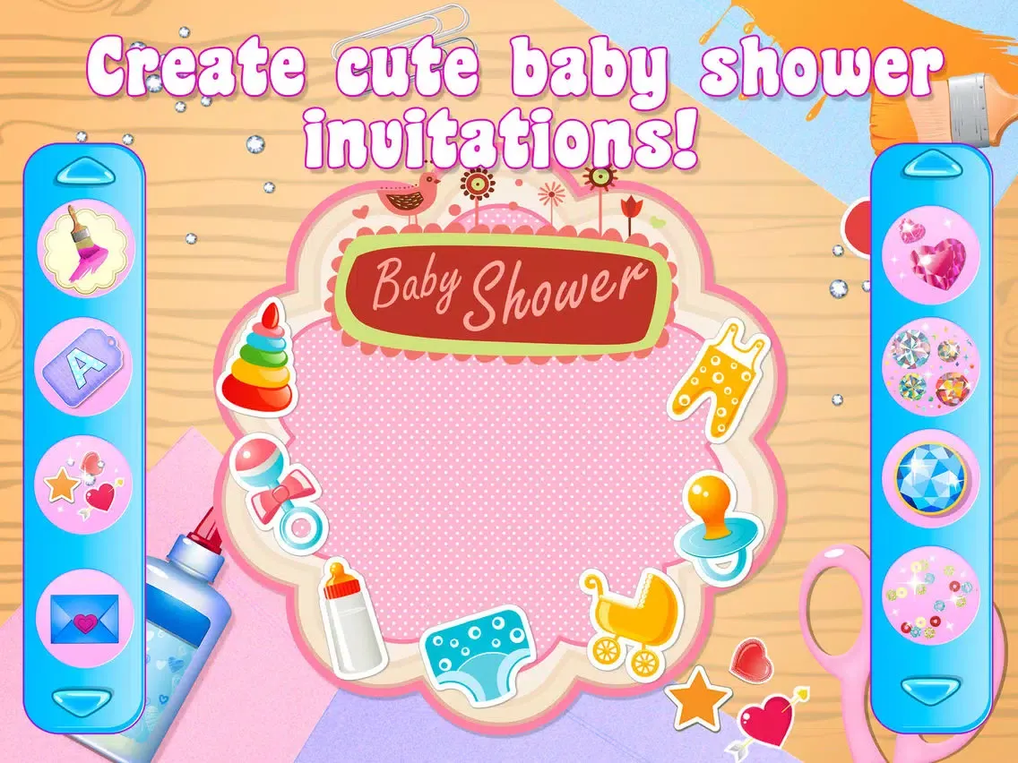 تصاویر Baby Shower Invitations Mommy Party Free iPad 