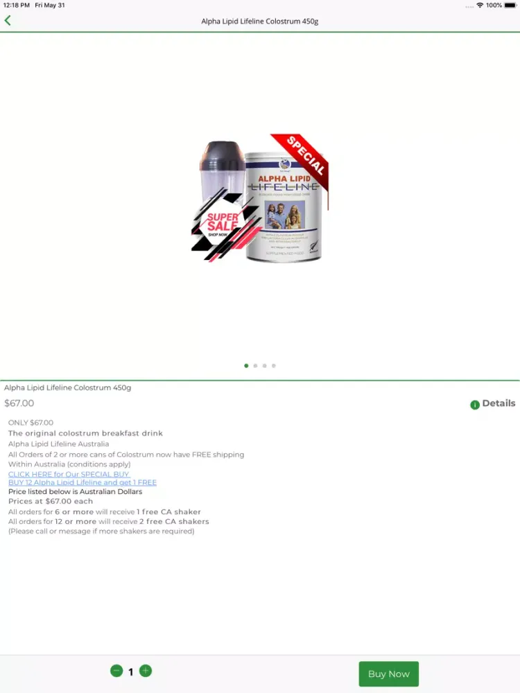 Colostrum Australia iPad Screenshots