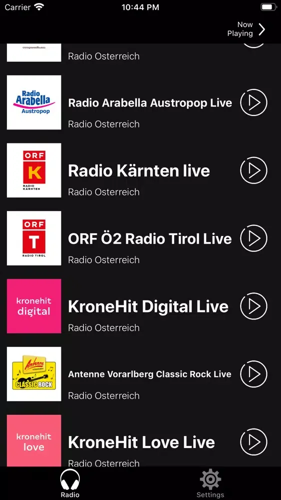 Tangkapan skrin Radio Austria | Österreich FM