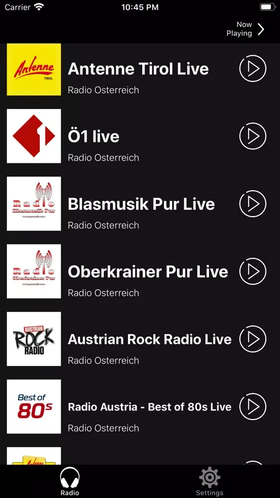 Tangkapan skrin Radio Austria | Österreich FM