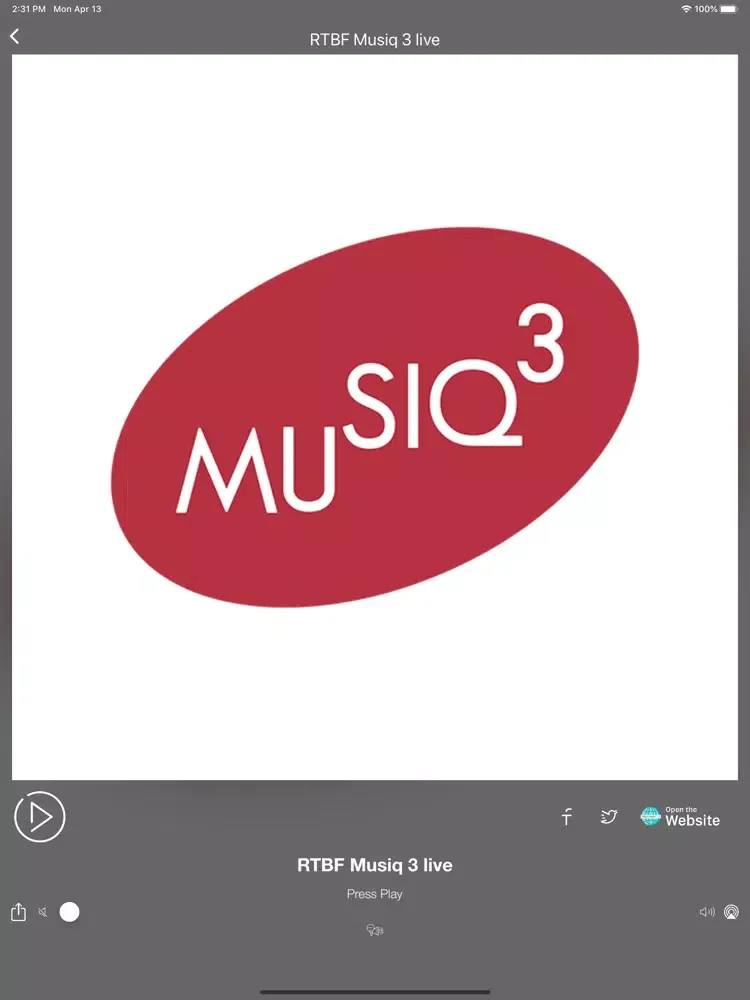 Ảnh chụp màn hình của Radio Belgique - Radio Belgium iPad 