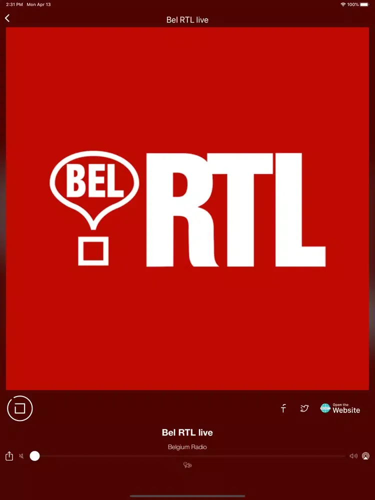 Ảnh chụp màn hình của Radio Belgique - Radio Belgium iPad 