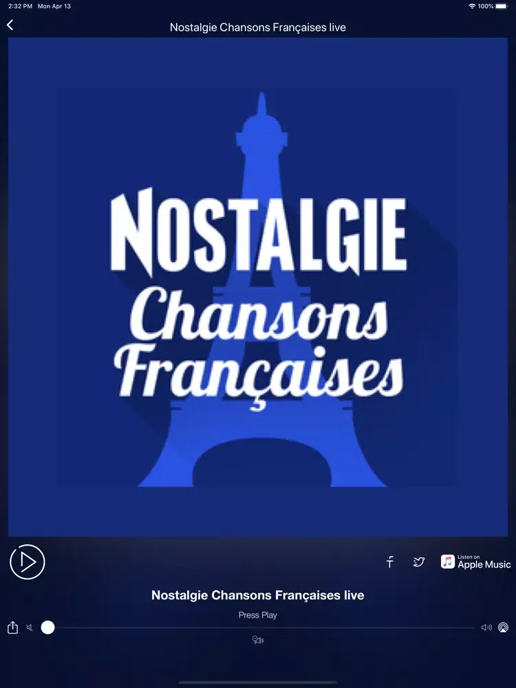 Ảnh chụp màn hình của Radio Belgique - Radio Belgium iPad 