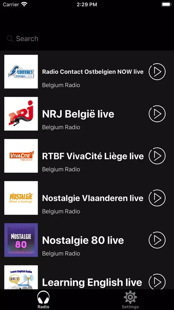 Ảnh chụp màn hình của Radio Belgique - Radio Belgium