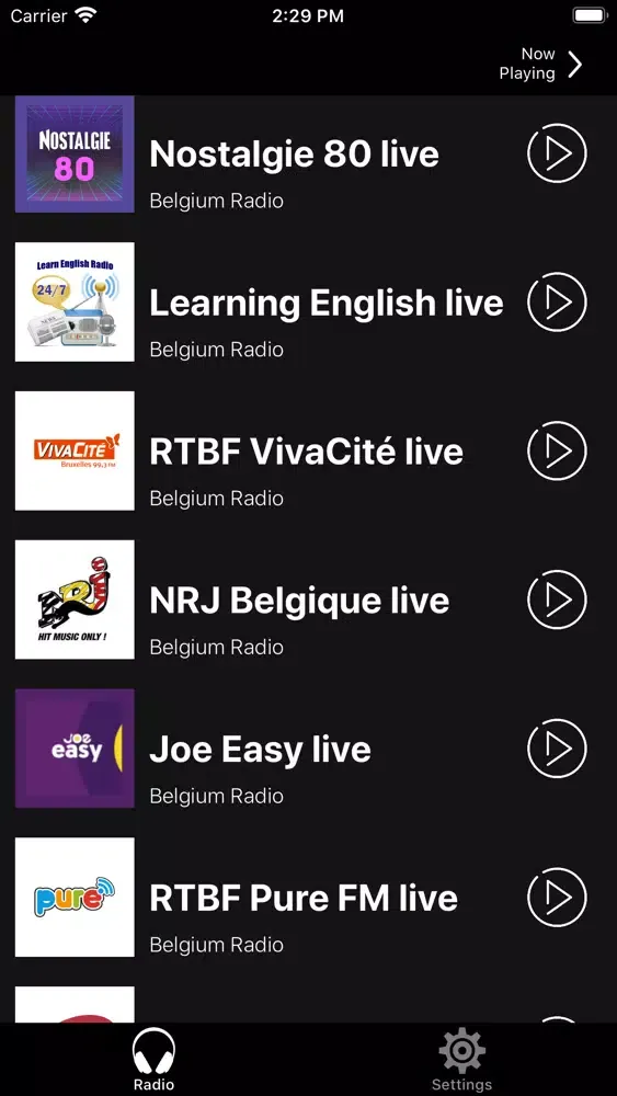 Ảnh chụp màn hình của Radio Belgique - Radio Belgium