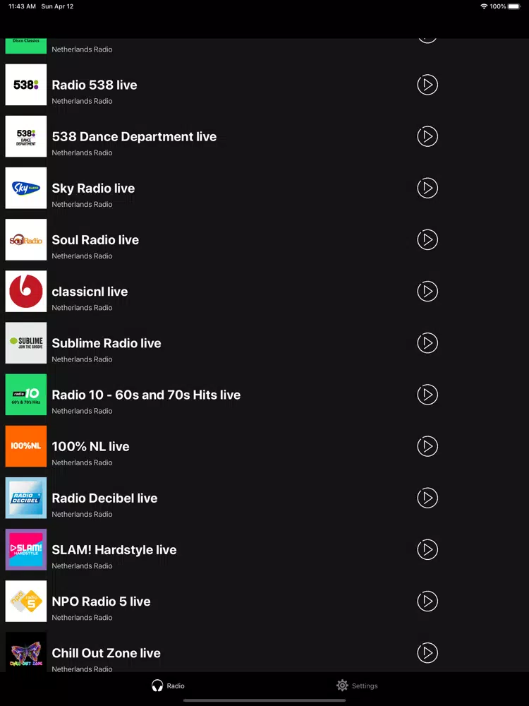 Radio Netherlands | Holland FM iPad  Screenshots