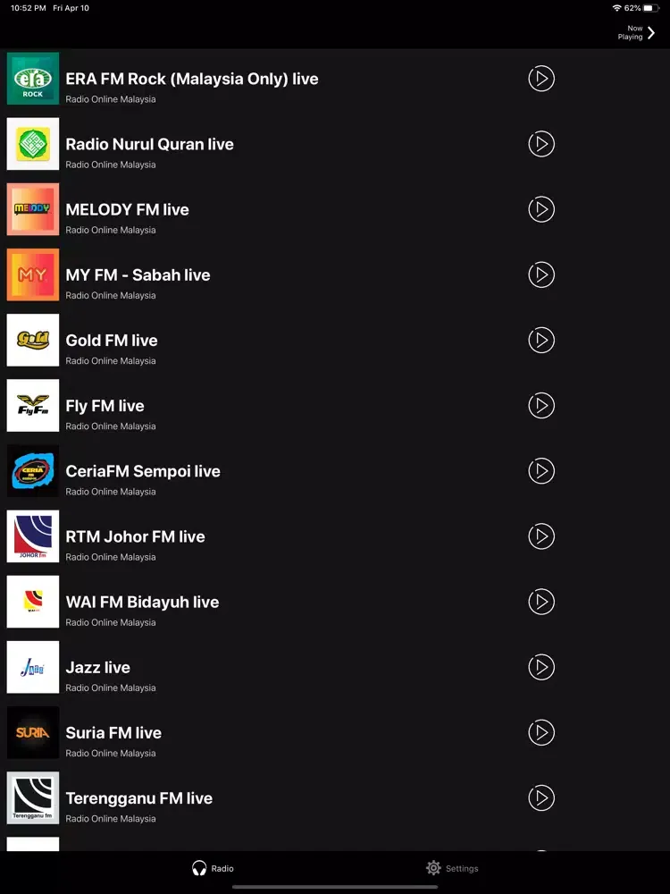 Скриншоты Radio Online Malaysia iPad 