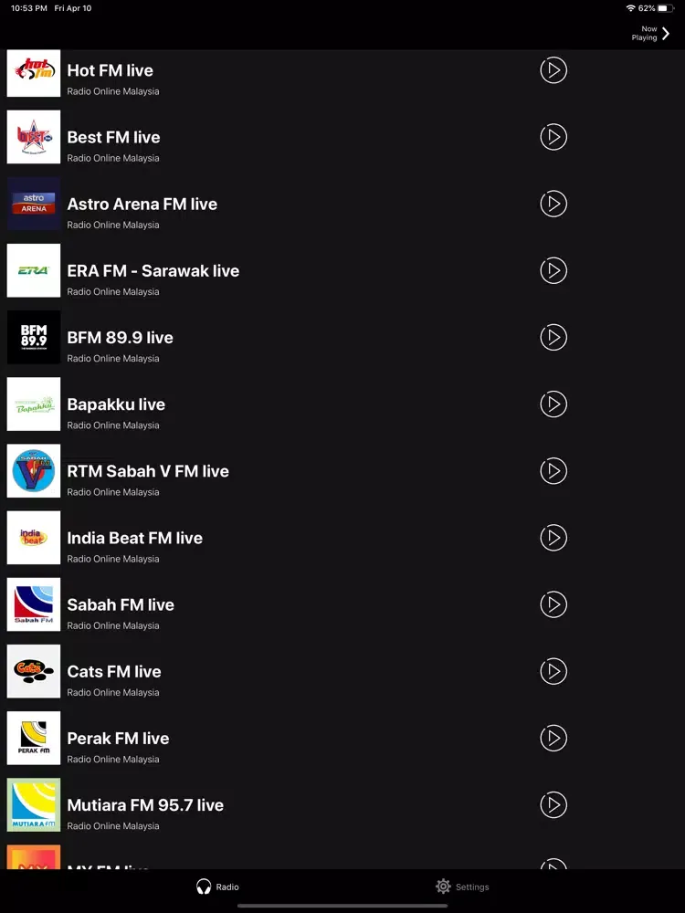 Скриншоты Radio Online Malaysia iPad 