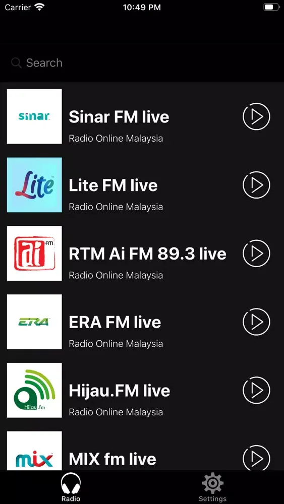 Скриншоты Radio Online Malaysia