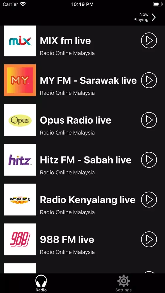 Скриншоты Radio Online Malaysia