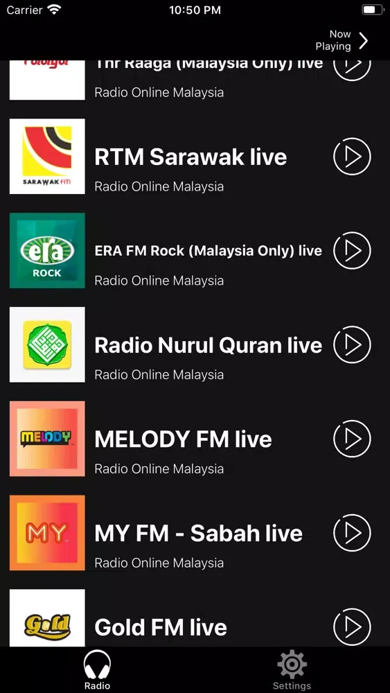 Скриншоты Radio Online Malaysia
