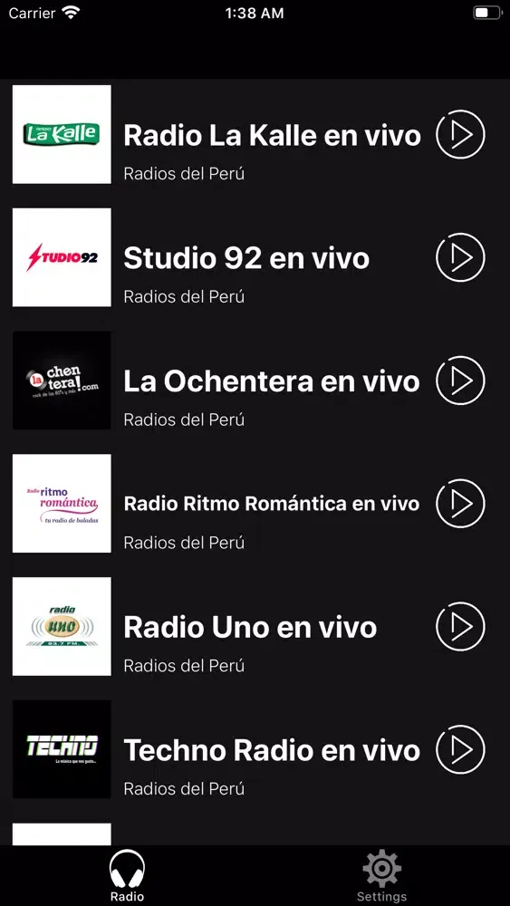 Radio Perú; Radios FM Peruanas應用截圖