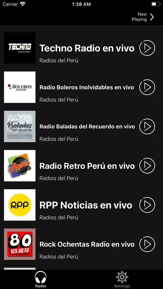 Radio Perú; Radios FM Peruanas應用截圖