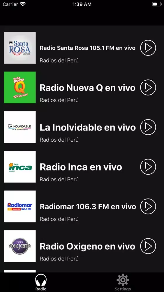 Radio Perú; Radios FM Peruanas應用截圖