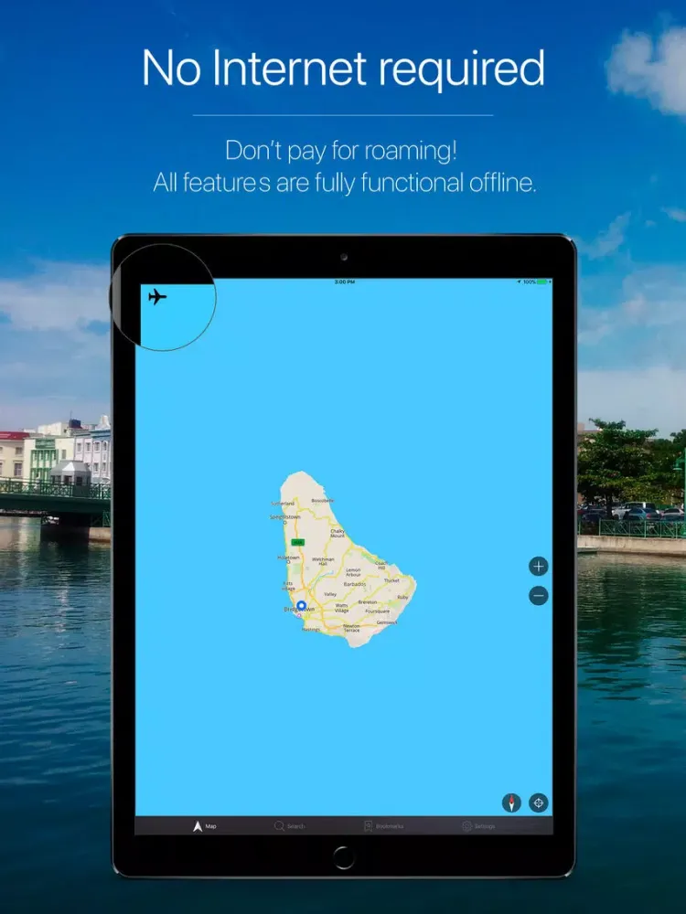 Ảnh chụp màn hình của Barbados Offline Navigation iPad 