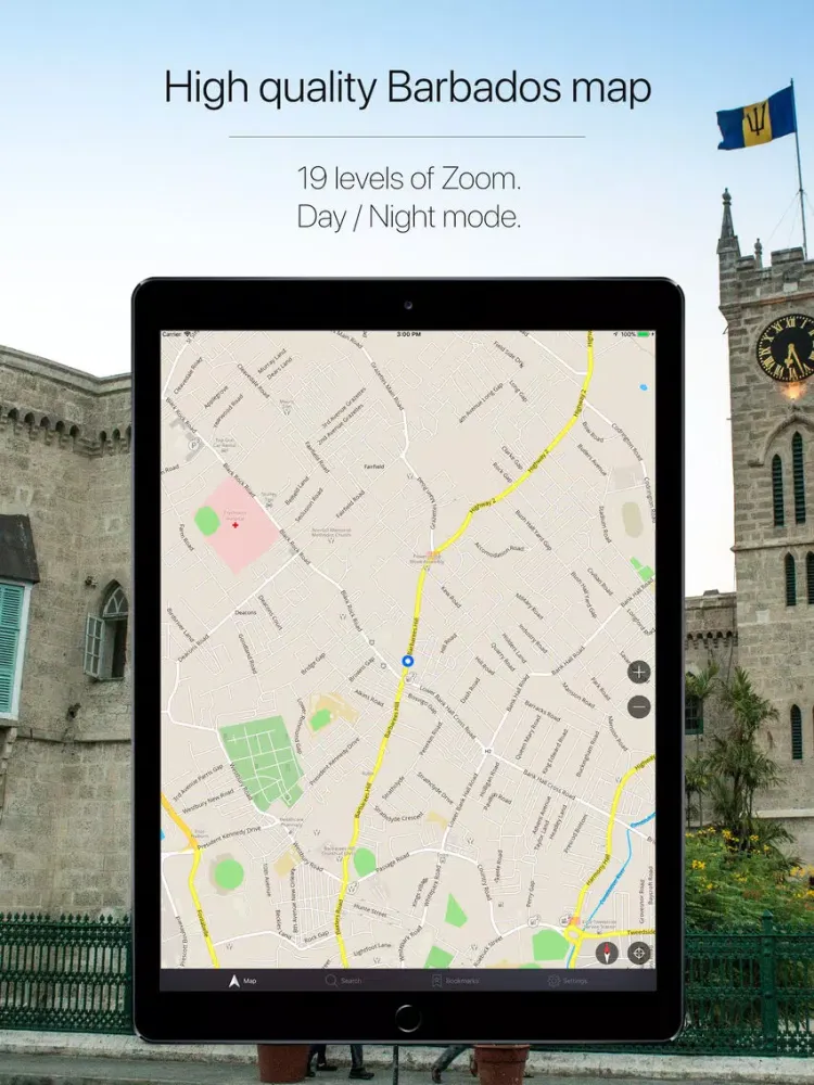 Ảnh chụp màn hình của Barbados Offline Navigation iPad 