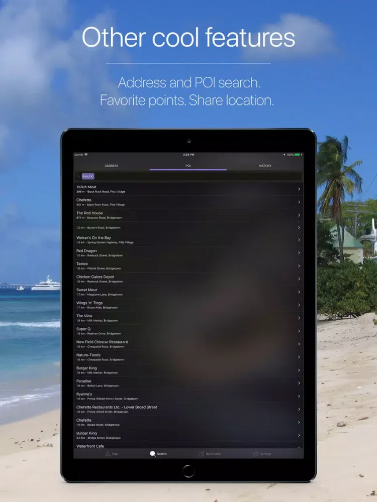 Ảnh chụp màn hình của Barbados Offline Navigation iPad 