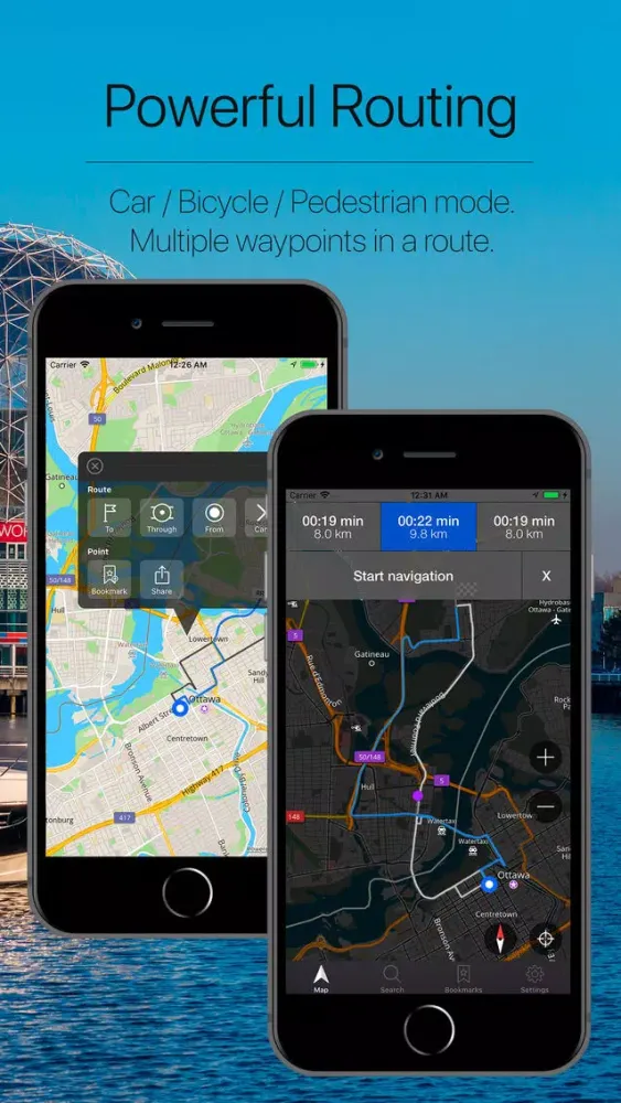 Capturas de tela do Canada Offline Navigator