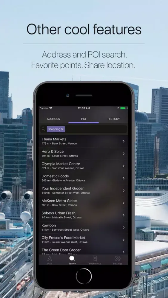 Capturas de tela do Canada Offline Navigator