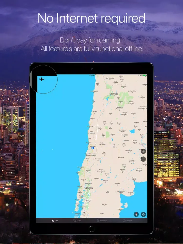 ภาพหน้าจอของ Chile Offline Navigation iPad 