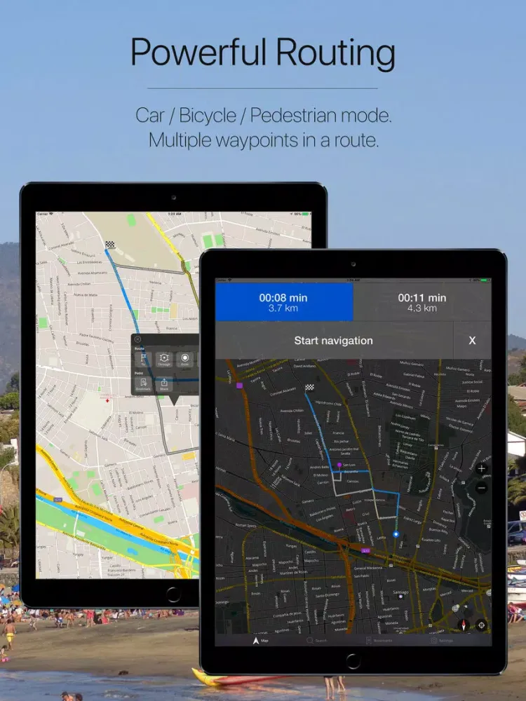 ภาพหน้าจอของ Chile Offline Navigation iPad 