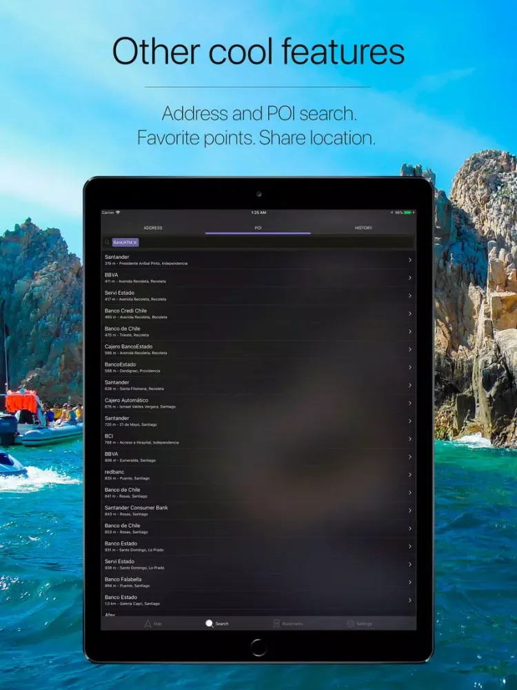 ภาพหน้าจอของ Chile Offline Navigation iPad 