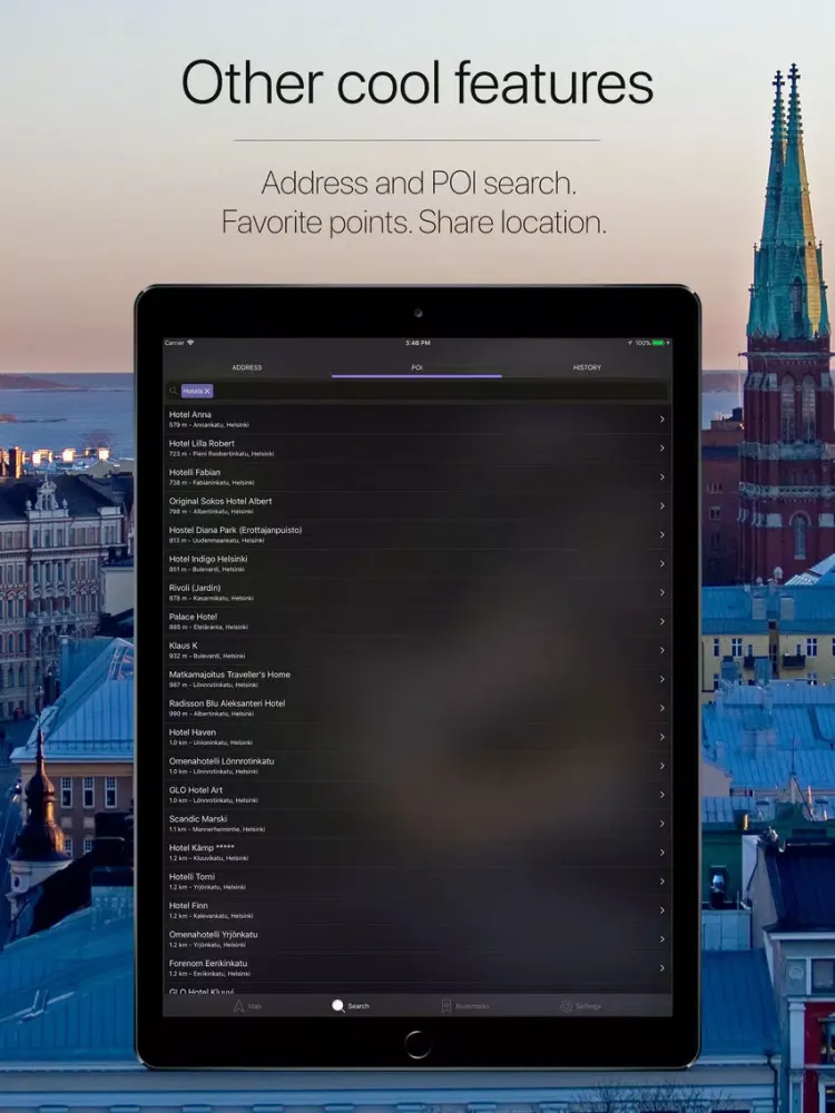 Tangkapan layar Finland Offline Navigation iPad 