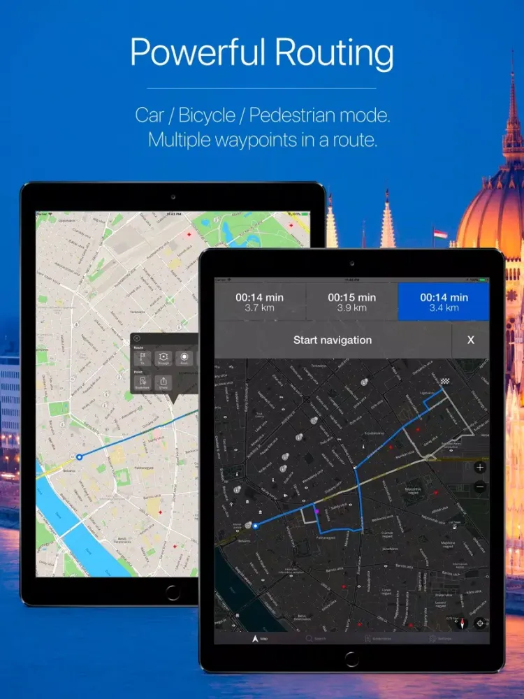 Hungary Offline Navigation iPad  स्क्रीनशॉट