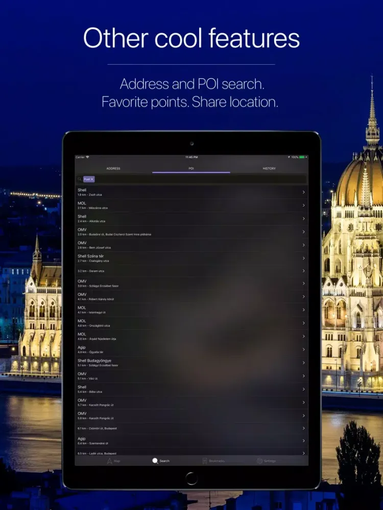 Hungary Offline Navigation iPad  स्क्रीनशॉट